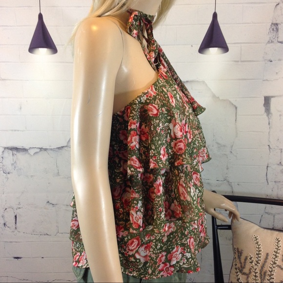 🆕 Mac&Me Ribbon Choker Ruffle Sleeve Top - Picture 2 of 5